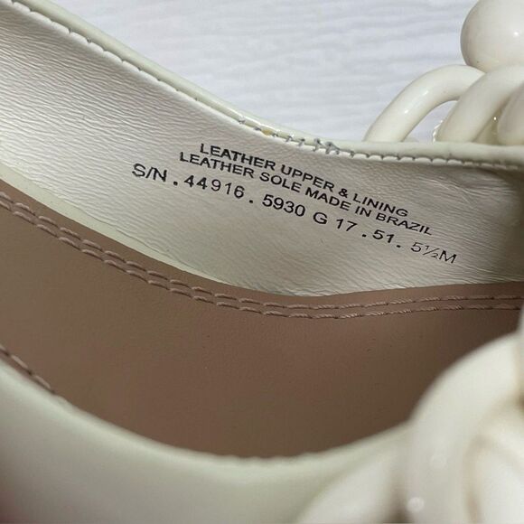 NIB TORY BURCH Ivory Addison Pump Box Calf Heels Women’s Sz 5.5 Shoes NEW 44916 - Picture 8 of 13